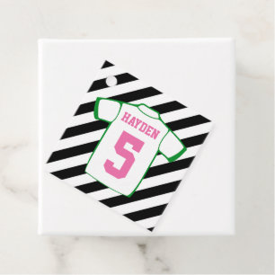 Girl Soccer Birthday Party Favor Tags