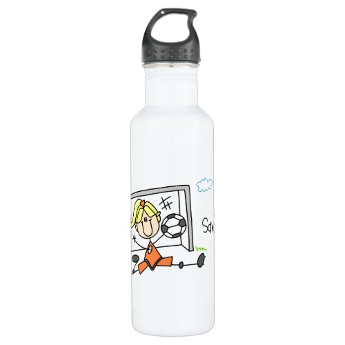 Girl Soccer Goal Keeper T_shirts and Stainless Steel Water Bottle