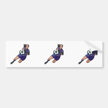 Girl Soccer Goalie Graphic Bumper Sticker by sports_shop at Zazzle