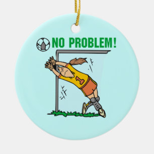 Girl Soccer Goalie T-shirts and Gifts Ceramic Ornament