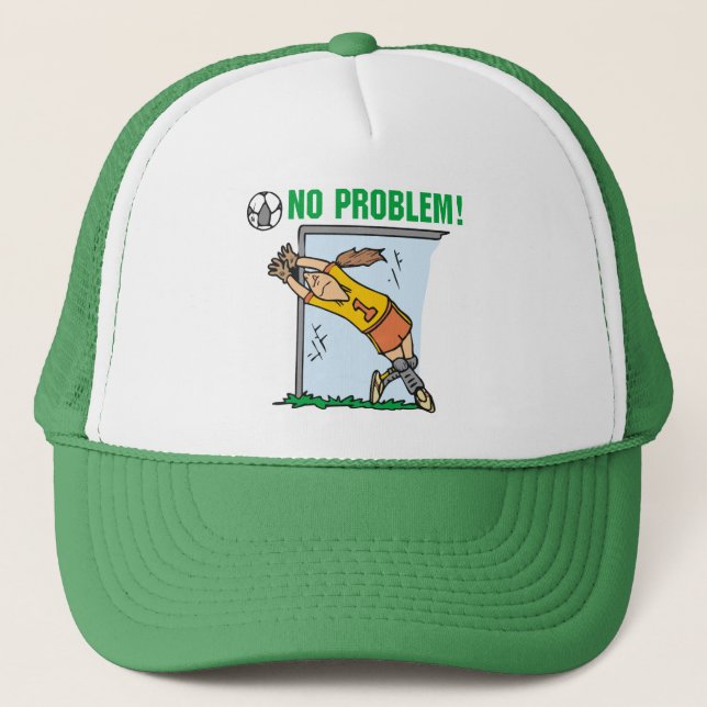 Girl Soccer Goalie T-shirts and Gifts Trucker Hat (Front)