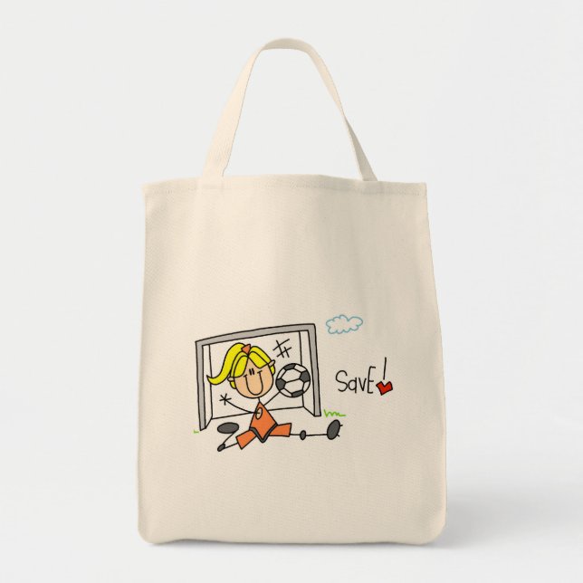 Girl Soccer Goalie Tshirts and Gifts Tote Bag (Front)
