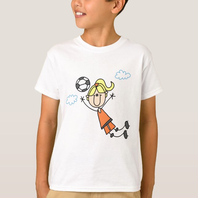Girl Soccer Jump Tshirts and Gifts (Front)