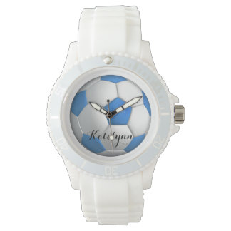 Girl Soccer Player Blue With Name Watch