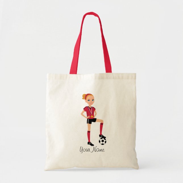 Girl Soccer Player Custom Bags (Front)