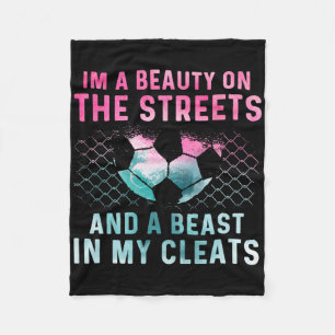 Girl Soccer Player Gifts Team Cleats Mom Goalie Ca Fleece Blanket