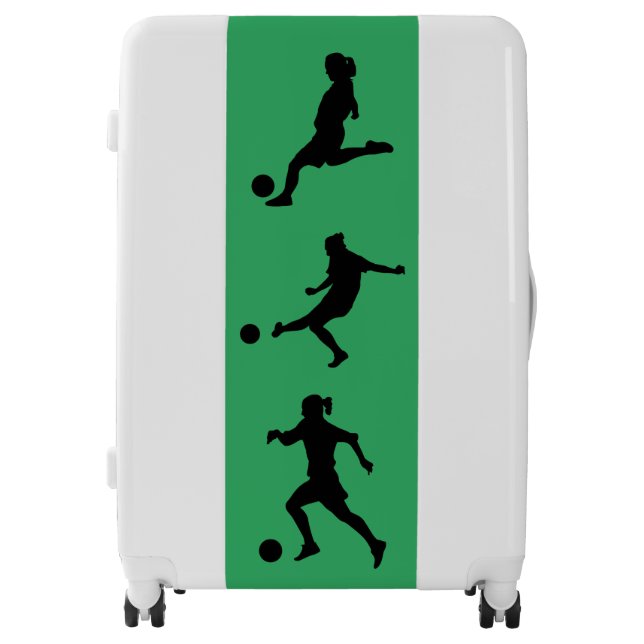 Girl Soccer Player Luggage (Front)