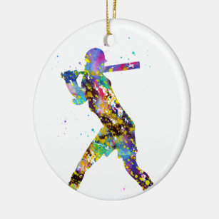 girl softball player christmas ornament