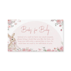 Girl Some Bunny Baby Shower Books for Baby Enclosure Card