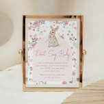Girl Some Bunny Baby Shower Don't Say Baby Poster<br><div class="desc">Make your event special with this Somebunny Baby Shower with our cute and lovely printable Don't Say Baby Sign featuring adorable Floral Baby Shower theme. Download, personalize, and create lasting memories with this perfect touch for your joyous celebration!
BS1025</div>