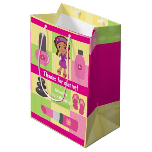 Girl Spa Birthday Party Guest Favor Medium Gift Bag