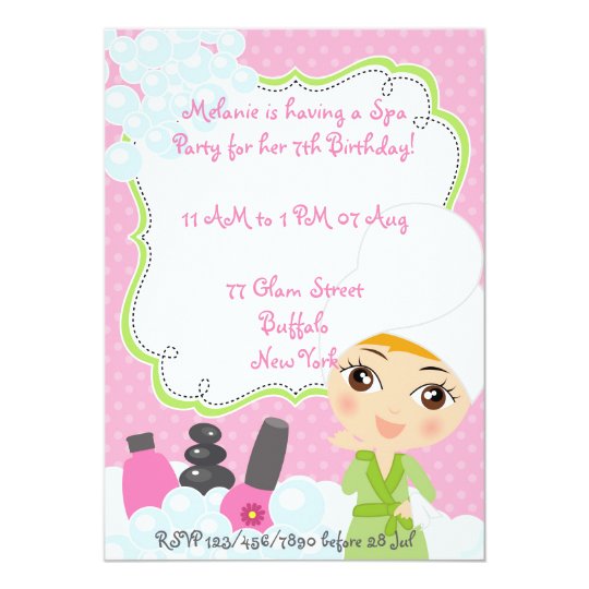 Girl Spa Birthday Party invitation | Zazzle.com