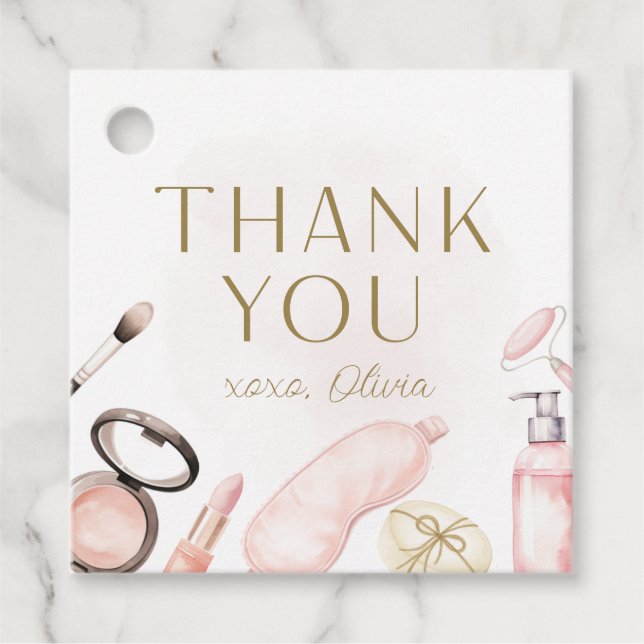 Girl Spa Party Thank You Tag (Front)