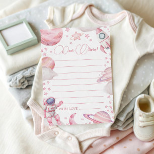 Girl Space Birthday Time Capsule Card