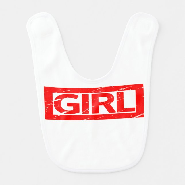 Girl Stamp Baby Bib (Front)