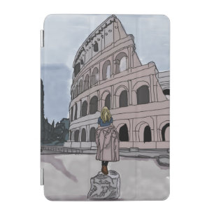 Girl standing front of Colosseum. iPad Mini Cover