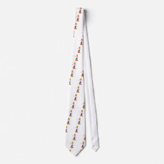 girl stepping on heart neck tie