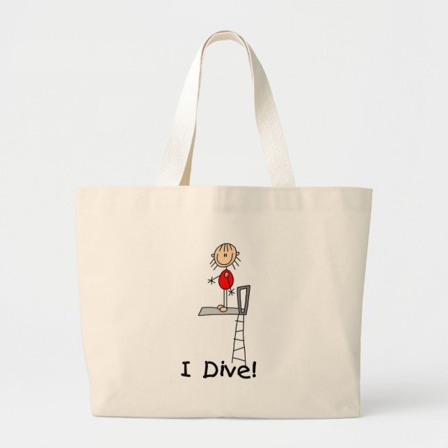 Girl Stick Figure Diver Bag (Front)