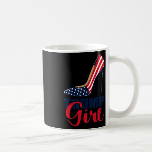 Girl Stilettos High Heel American Flag Trump 2024  Coffee Mug