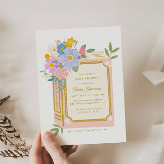 Girl Storybook Baby Shower Invitation