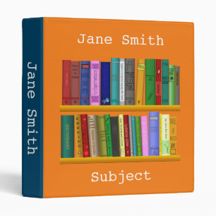 Girl student folder with books theme