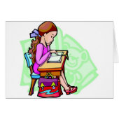 Girl Studies At Desk (Front Horizontal)