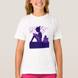 Girl studying and reading books T-Shirt