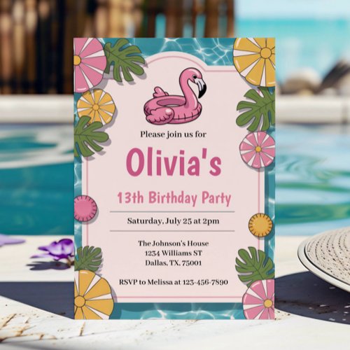 Girl Summer Pool Party Birthday Party