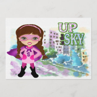 Girl Super Hero Invitation