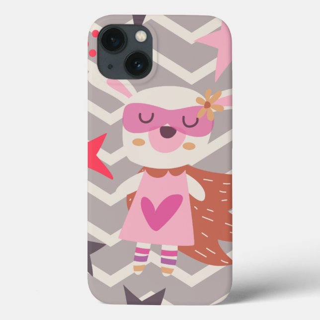 Girl Superhero Bunny Case-Mate iPhone Case (Back)
