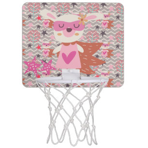 Girl Superhero Bunny Mini Basketball Hoop