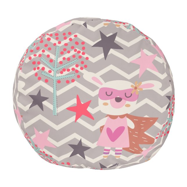 Girl Superhero Bunny Pouf (Top)