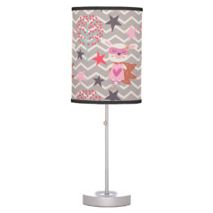 Girl Superhero Bunny Table Lamp