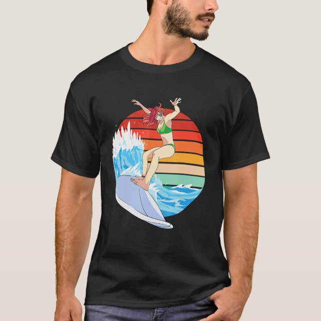 Girl Surfers Women's Surfing Waves Female Surf Boa T-Shirt (Front)