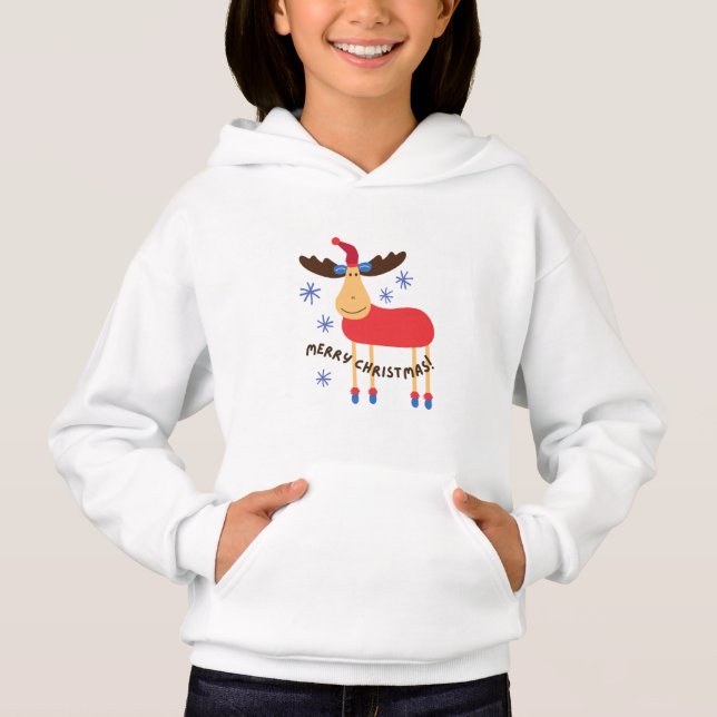 Girl sweatshirt, Christmas motif Hoodie (Front)