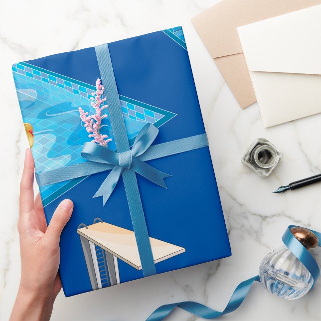 Girl Swimming Wrapping Paper (Creator Uploaded)