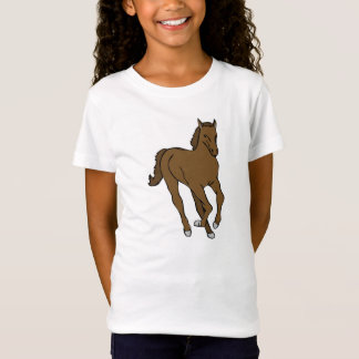 Girl T-shirt white with horse demos