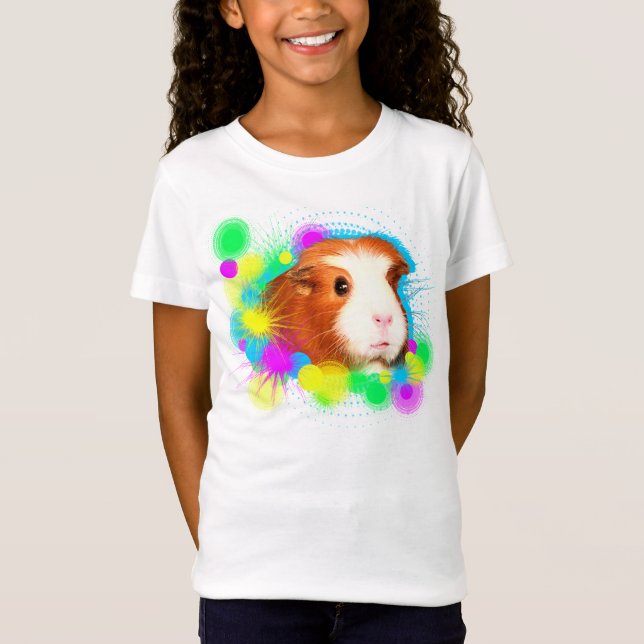 Girl T-shirt with guinea pig (Front)