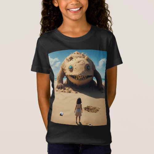 Girl t shirt with Monster scarring 
