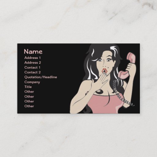 Customizable Girl Talk Business Card Template