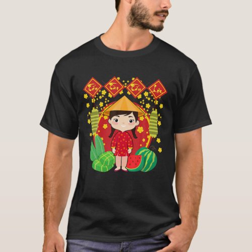 Girl Tan Tai Tan Loc  Vietnamese New Year Meaning T_Shirt