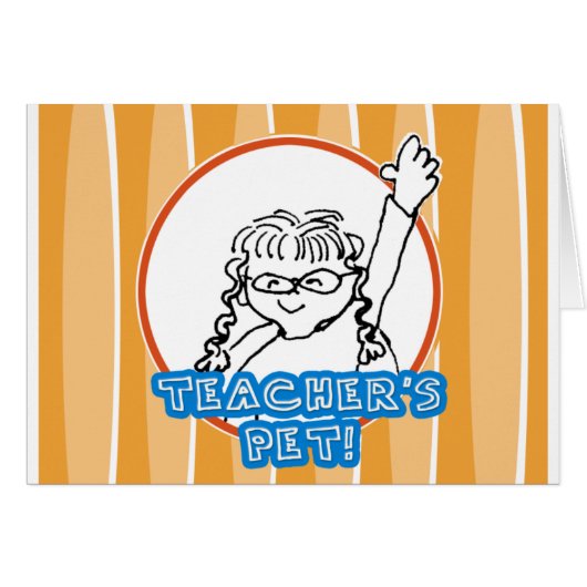 Girl Teacher's Pet Cards (Front Horizontal)