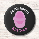 girl team gender reveal button<br><div class="desc">personalized girl team gender reveal,  gender reveal</div>