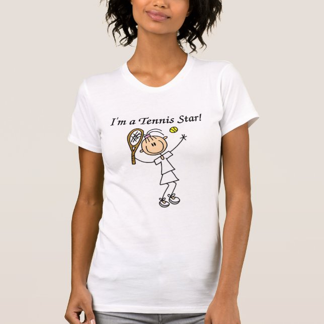 Girl Tennis Star T-shirts and Gifts (Front)