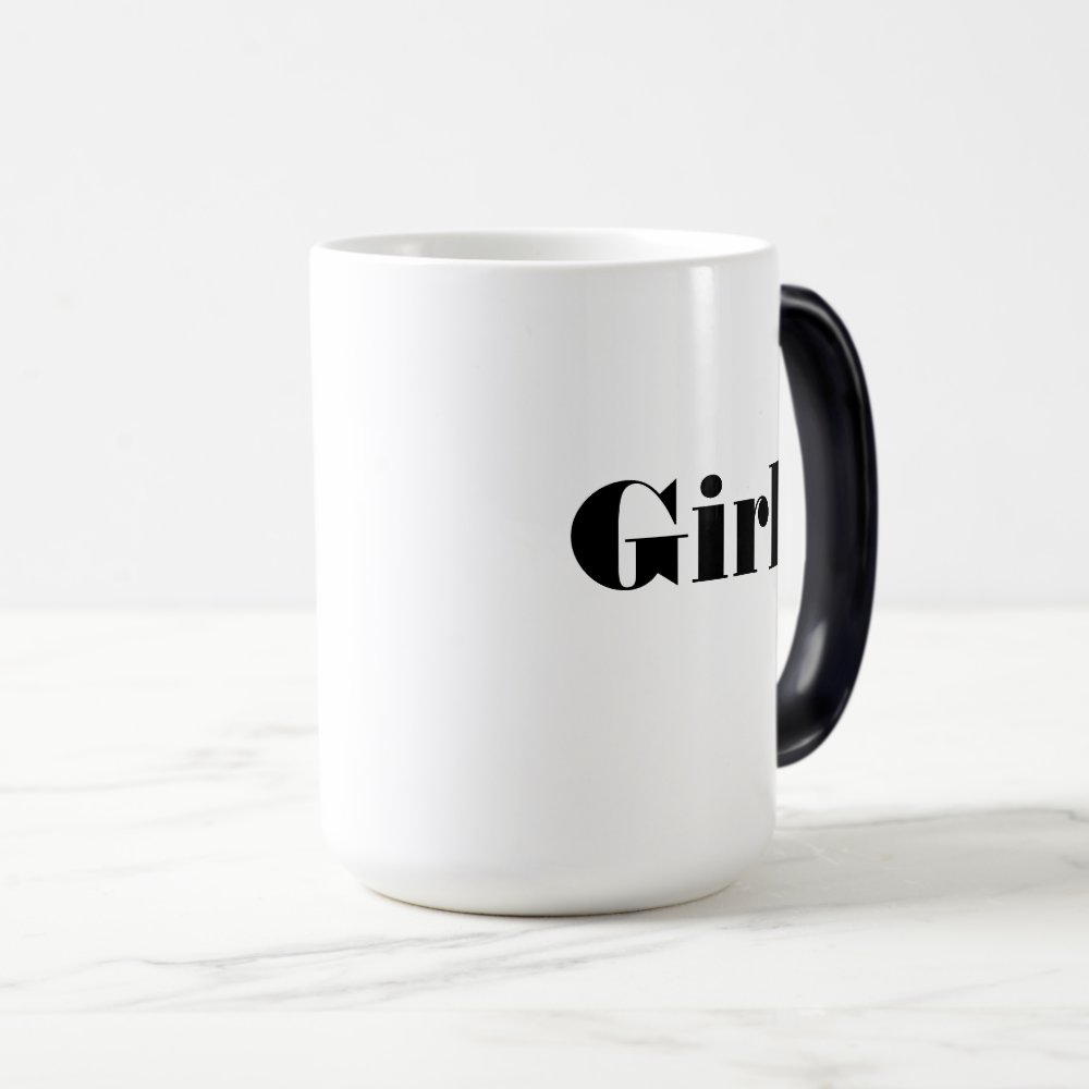 Disover Girl Text name with Black Color Morphing Mug