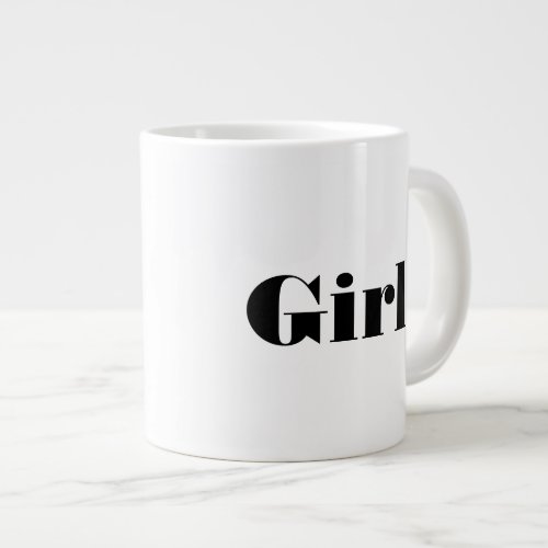 Girl Text Name with Block Color Text Specialty Mug
