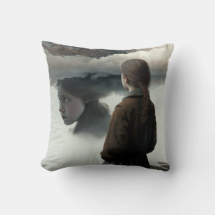girl throw pillow