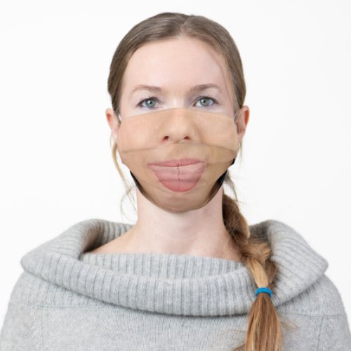 Girl Tongue Up Teasing Adult Cloth Face Mask