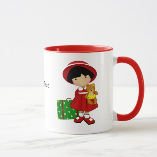 Girl Traveler Custom Mug