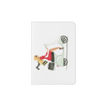 Girl Traveling on Scooter Passport cover